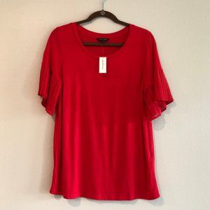 Women's Red Blouse with Fun Sleeves!